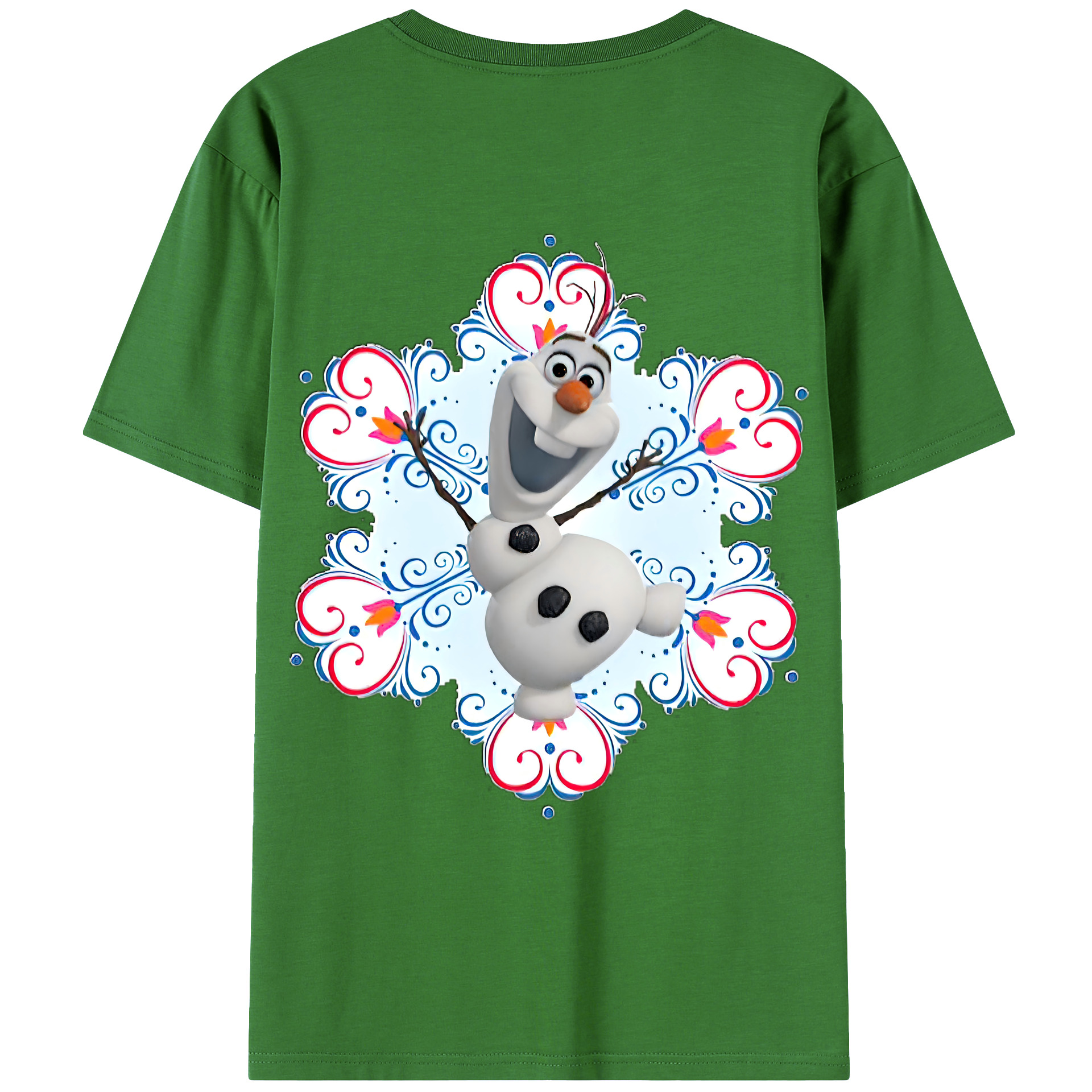 （画像用） アナと雪の女王 アンナ エルサ Frozen Anna Elsa レディース半袖Tシャツ(バックプリント)
